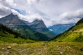 Hiking the Hidden Lake Trail in Glacier National Park Royalty Free Stock Photo