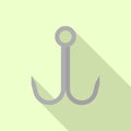 Hiking hook icon, flat style