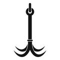 Hiking hook icon, simple style
