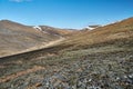 Hiking in Iceland, Bare Mountains Royalty Free Stock Photo