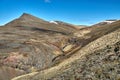 Hiking in Iceland, Bare Mountains Royalty Free Stock Photo