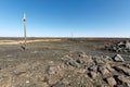 Hiking in Iceland, rugged valleys, black sediment Royalty Free Stock Photo