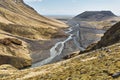 Hiking in Iceland, rugged valleys Royalty Free Stock Photo