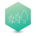 Hiking icon illustration