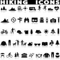 Hiking icon set.