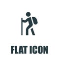 Hiking icon on white background pictogram