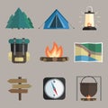 Hiking icons