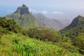 Hiking on island of Sao Nicolau, Cape Verde Royalty Free Stock Photo