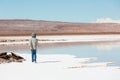 Hiking in lagunas escondidas in atacama desert, chile