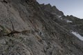 Hiking the Ledges of Longs Peak Royalty Free Stock Photo