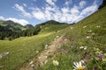 Hiking in the Mangfall range in Bavaria, Germany Royalty Free Stock Photo