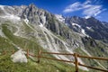 Hiking in the Mony Blanc area, summer time Royalty Free Stock Photo