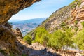 Hiking in Morocco`s Rif Mountains under Chefchaouen city, Morocco, Africa