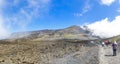 Hiking on Mount Etna, Etna national park, Sicily, Italy