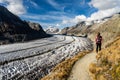 Hiking Mountains Aletsch Glacier Switzerland Royalty Free Stock Photo