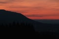 Beautiful Sunset in the mountains Royalty Free Stock Photo