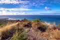Hiking nature views on diamond head honolulu hawaii Royalty Free Stock Photo