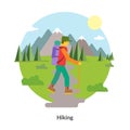 Hiking and outdoor recreation concept Royalty Free Stock Photo