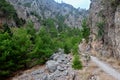 Hiking path Agia Irini Gorge Canyon, Crete, Greece Royalty Free Stock Photo