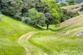 Hiking path in a green valley Royalty Free Stock Photo