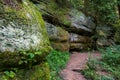 Hiking path on the Ledges Trail in Cuyahoga Valley National Park