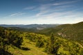 Hiking path in the mountain trekking trail in the woods Royalty Free Stock Photo