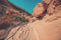 Hiking path in the nature reserve Ein Gedi. Israel Royalty Free Stock Photo