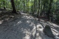 Hiking path in the Pilis mountains, Hungary Royalty Free Stock Photo