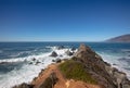 Hiking path on ridge of original Ragged Point at Big Sur on the Central Coast of California United States