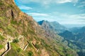 Hiking path in Santo Antao, Cape Verde Royalty Free Stock Photo