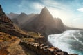 Hiking path in Santo Antao, Cape Verde Royalty Free Stock Photo