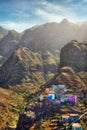 Hiking path in Santo Antao, Cape Verde Royalty Free Stock Photo