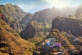 Hiking path in Santo Antao, Cape Verde Royalty Free Stock Photo