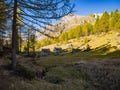 Hiking Path to Crampiolo in Alpe Veglia and Alpe Devero Natural Park Royalty Free Stock Photo