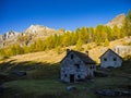 Hiking Path to Crampiolo in Alpe Veglia and Alpe Devero Natural Park Royalty Free Stock Photo