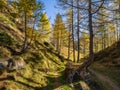 Hiking Path to Crampiolo in Alpe Veglia and Alpe Devero Natural Park Royalty Free Stock Photo