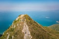 Hiking path to a mountain peak, Hong Kong Royalty Free Stock Photo