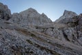 Hiking path towards Spik mountain peak Royalty Free Stock Photo