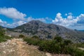 Hiking path in the Tramuntana on GR 221, Mallorca, Spain Royalty Free Stock Photo