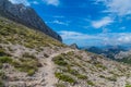 Hiking path in the Tramuntana on GR 221, Mallorca, Spain Royalty Free Stock Photo
