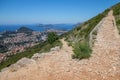 Hiking path up Mount Srd, near Dubrovnik, Croatia