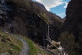 Hiking path in Valley of Aurland, Aurlandsdalen, Norway