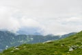 Hiking on the peak of Retezat mountain