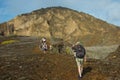 Hiking on Punta Pitt in San Cristobal Island Royalty Free Stock Photo