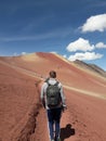 Hiking in Rainbow Mountain Peru area