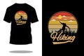 Hiking retro vintage t shirt design