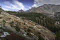 Hiking the ridge of Mt Orton in the Wild Basin Royalty Free Stock Photo