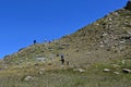 Hiking a rocky butte