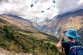 Hiking the Salkantay Mountain Hike Royalty Free Stock Photo