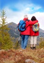 Hiking seniors 5 Royalty Free Stock Photo